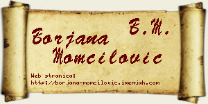 Borjana Momčilović vizit kartica